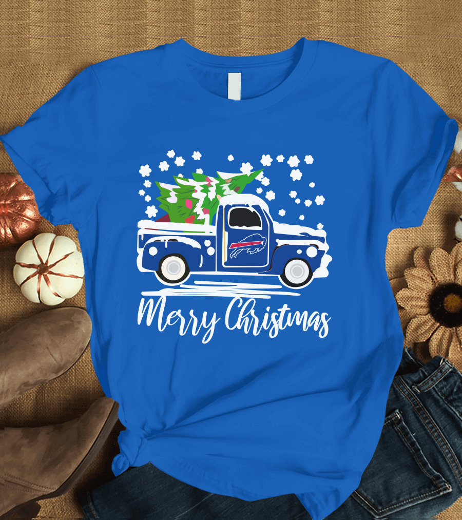 Buffalo Bills Vintage Truck Merry Christmas T-Shirt