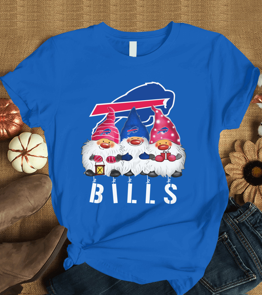 Buffalo Bills Happy Holidays Gnomes Christmas T-Shirt