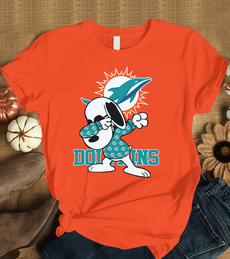 Miami Dolphins Snoopy Dabbing T-Shirt