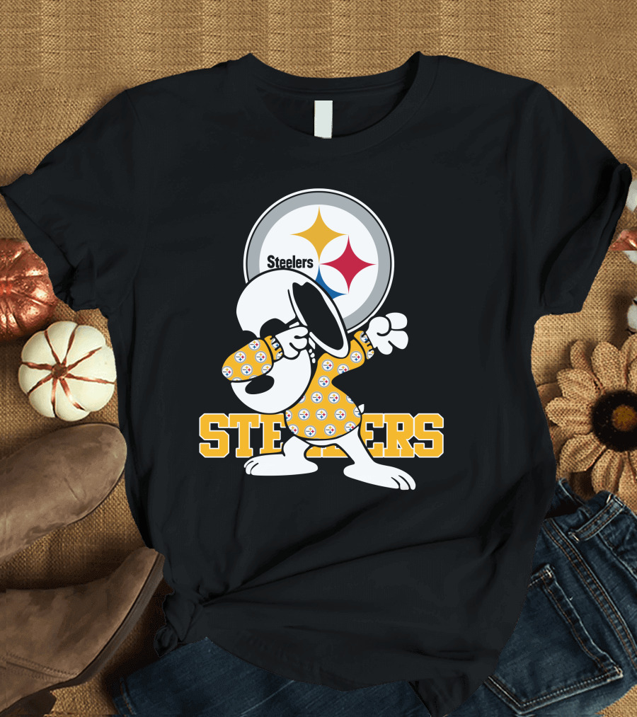 Pittsburgh Steelers Snoopy Dabbing Fan T-Shirt