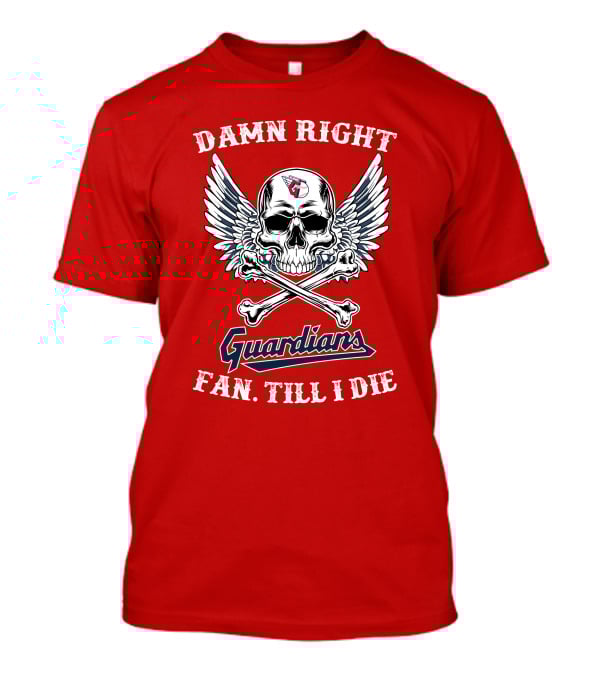 Damn Right Guardians Fan Till I Die Skull Wings T-Shirt