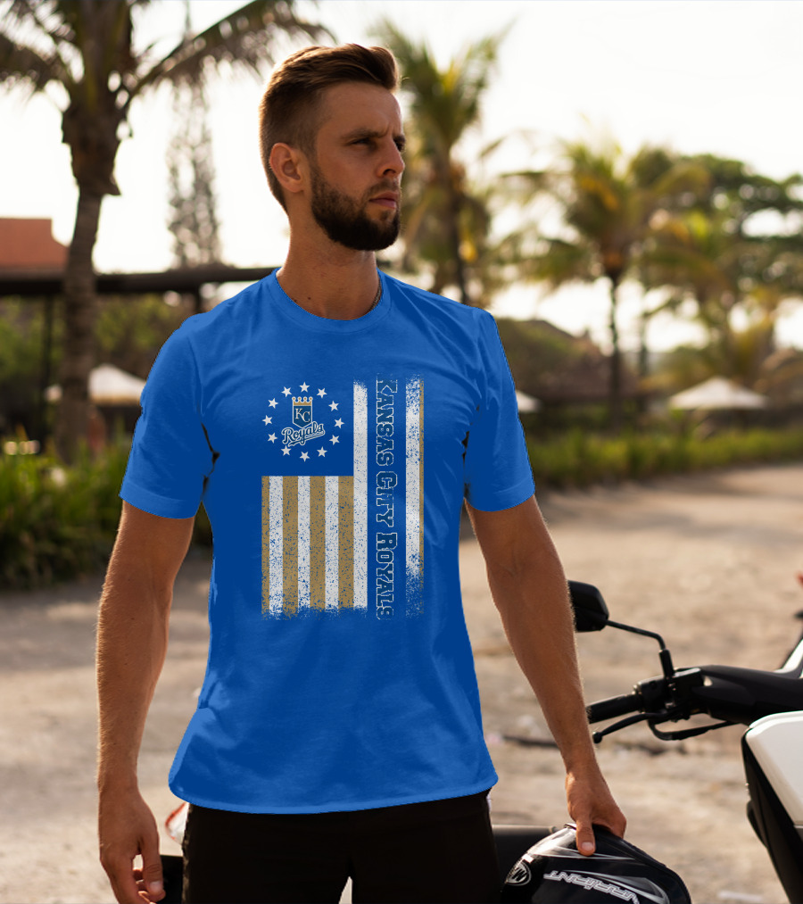 Kansas City Royals American Flag Distressed T-Shirt
