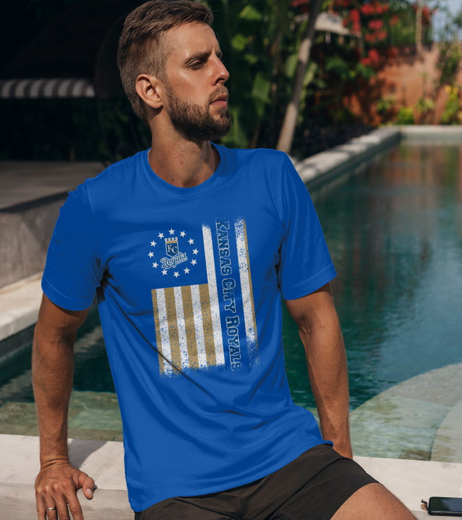 Kansas City Royals American Flag Distressed T-Shirt