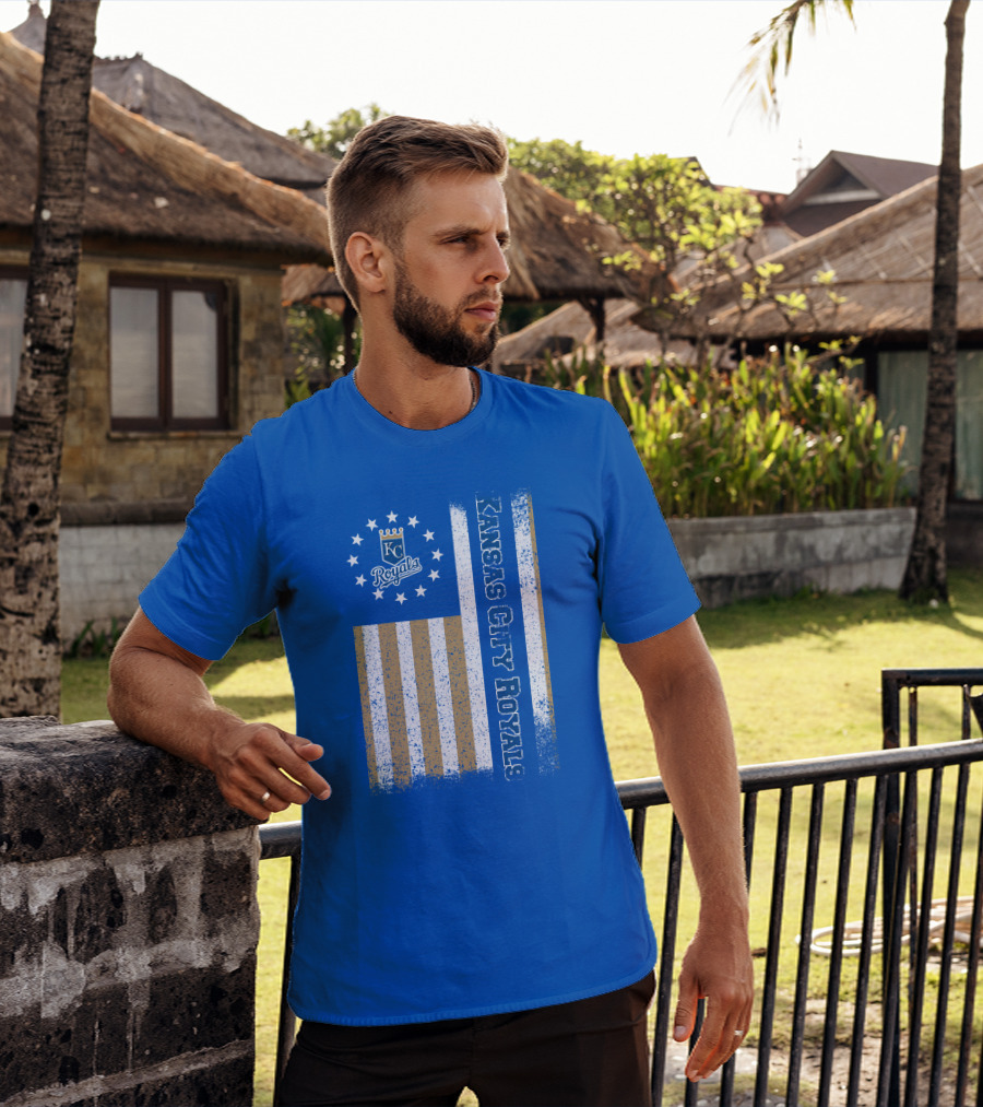 Kansas City Royals American Flag Distressed T-Shirt