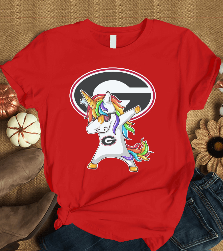 Georgia Bulldogs Dabbing Unicorn T-Shirt