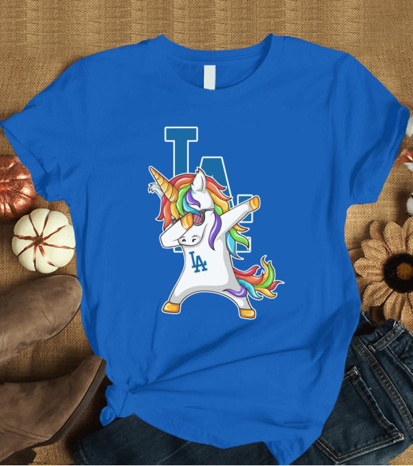 T-Shirt: LA Dodgers Unicorn Dabbing Rainbow Mane T-Shirt LA Dodgers Unicorn Dabbing Rainbow Mane T-Shirt