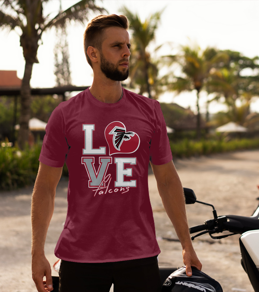 LOVE Atlanta Falcons Heart T-Shirt