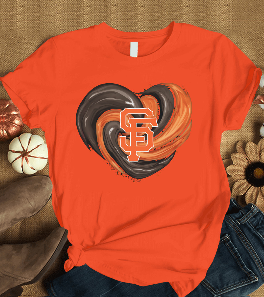 San Francisco Giants Heart Logo Swirl T-Shirt