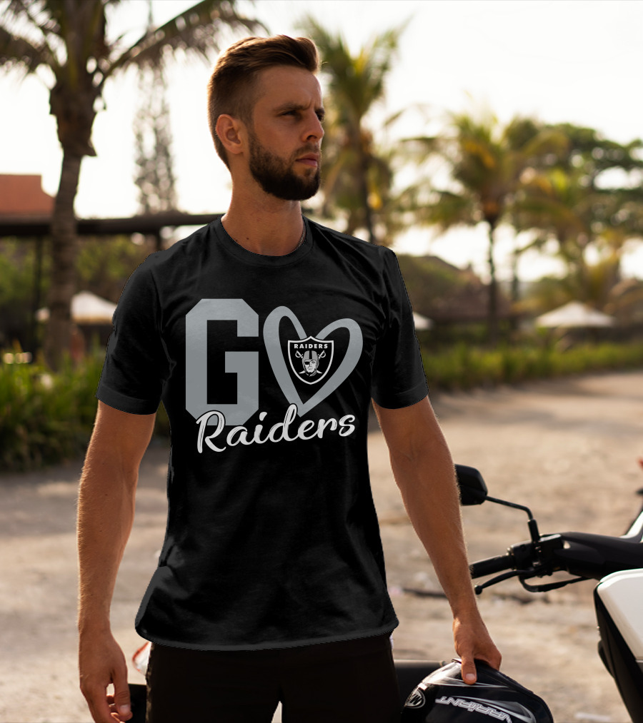 Go Raiders Heart Logo Las Vegas Raiders T-Shirt