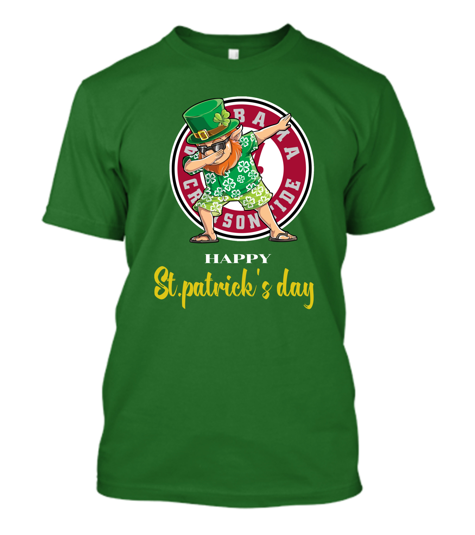Alabama Crimson Tide Happy St Patrick's Day Dabbing Leprechaun T-Shirt