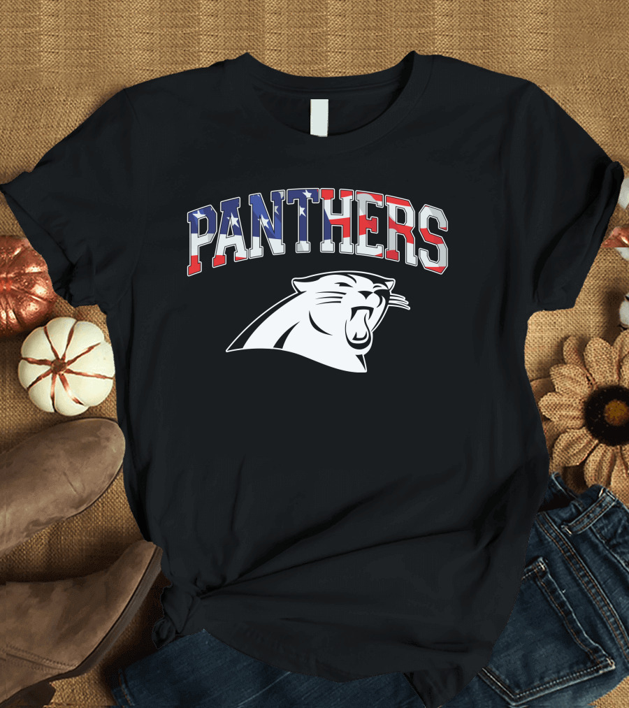 Panthers American Flag T-Shirt