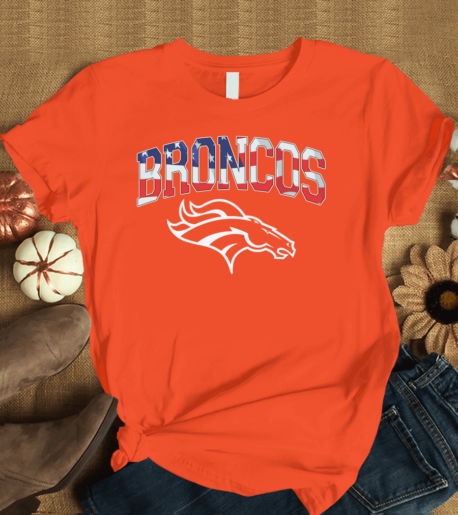 Denver Broncos American Flag T-Shirt