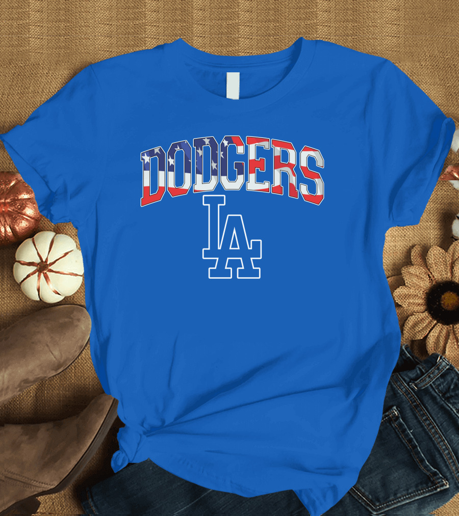 Dodgers American Flag LA T-Shirt