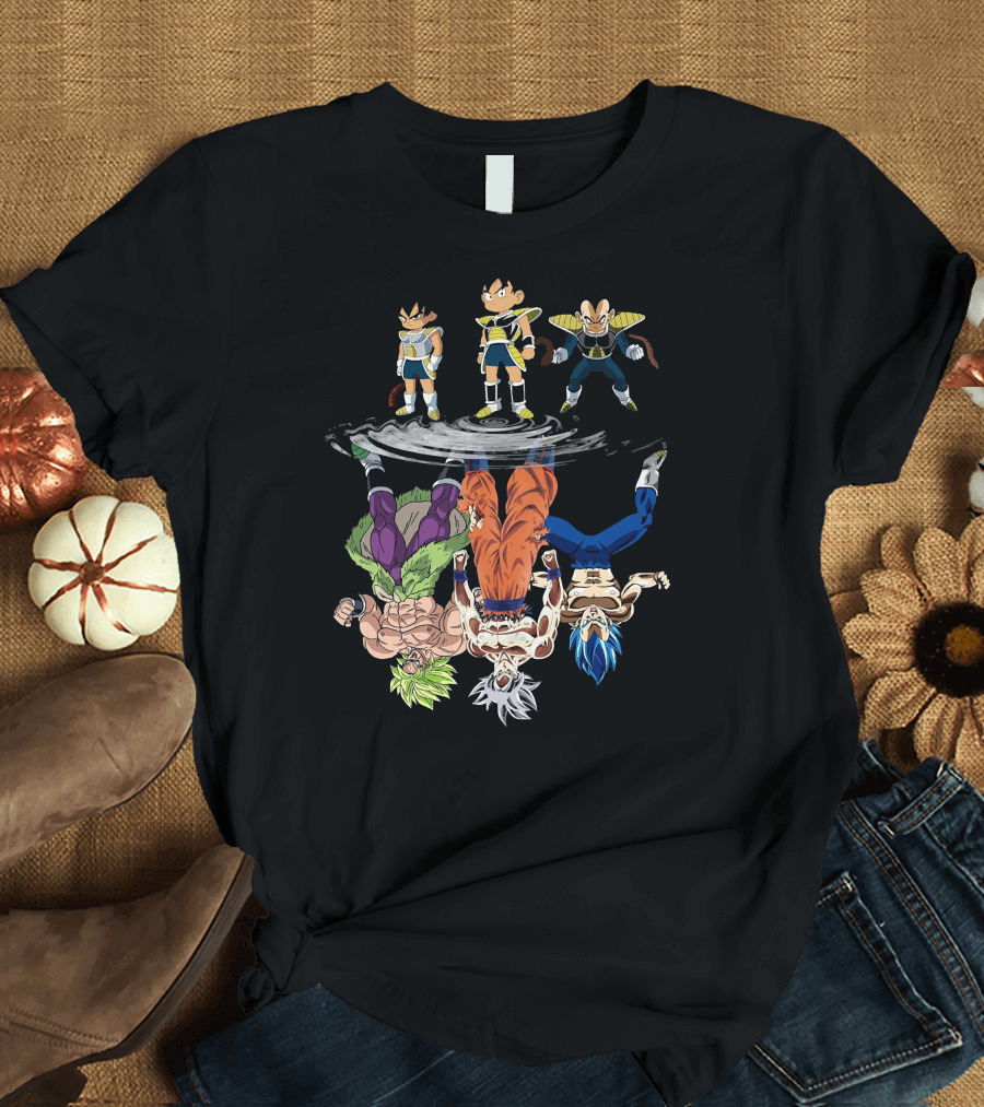 Dragonball Z Saiyan Warriors and Super Saiyan Reflections T-Shirt