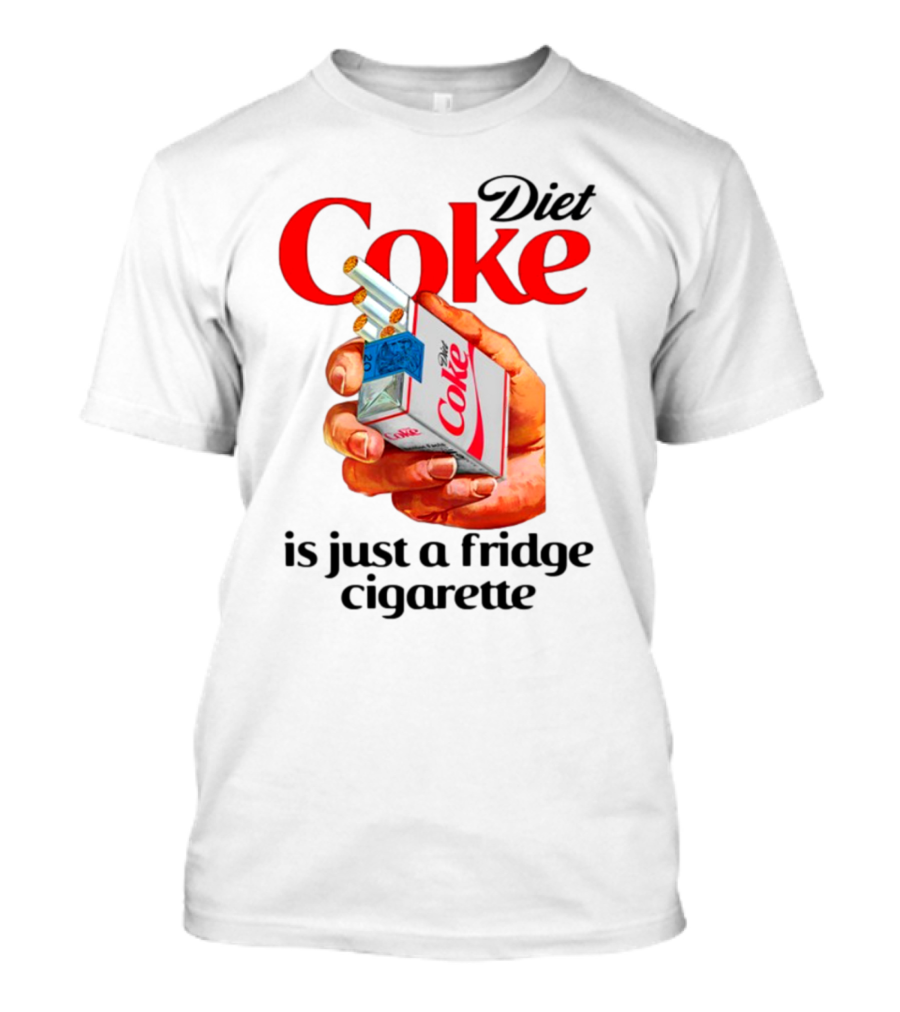 Diet Coke Cigarette Pack Parody Fridge Cigarettes T-Shirt