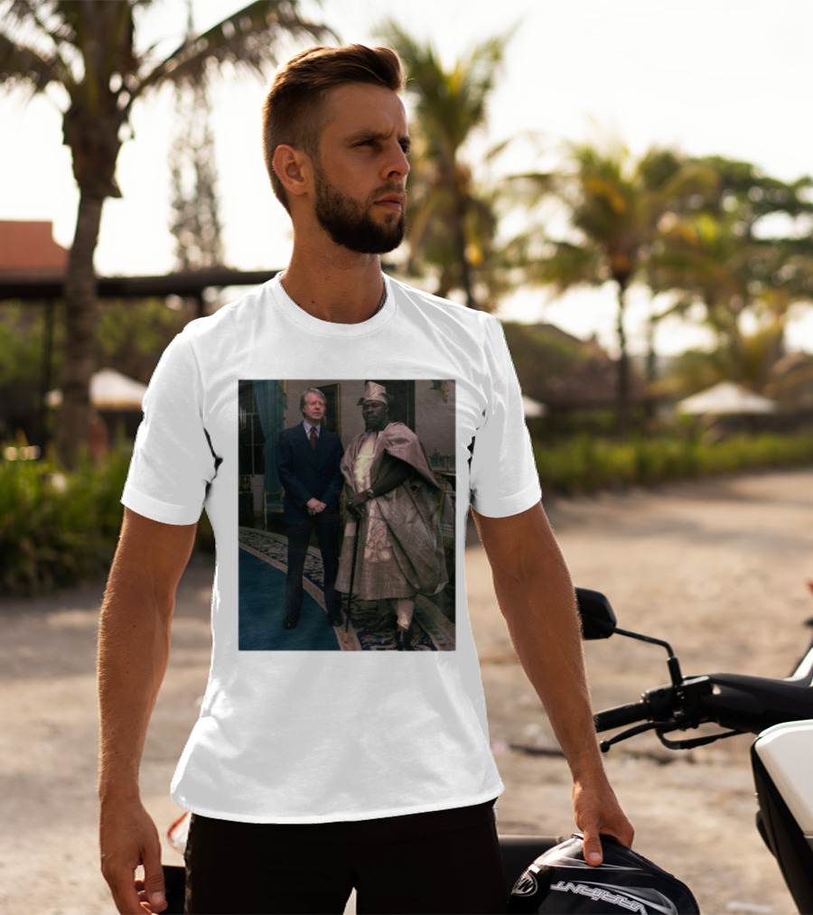 Jimmy Carter Meeting Nigerian President Traditional Attire T-Shirt