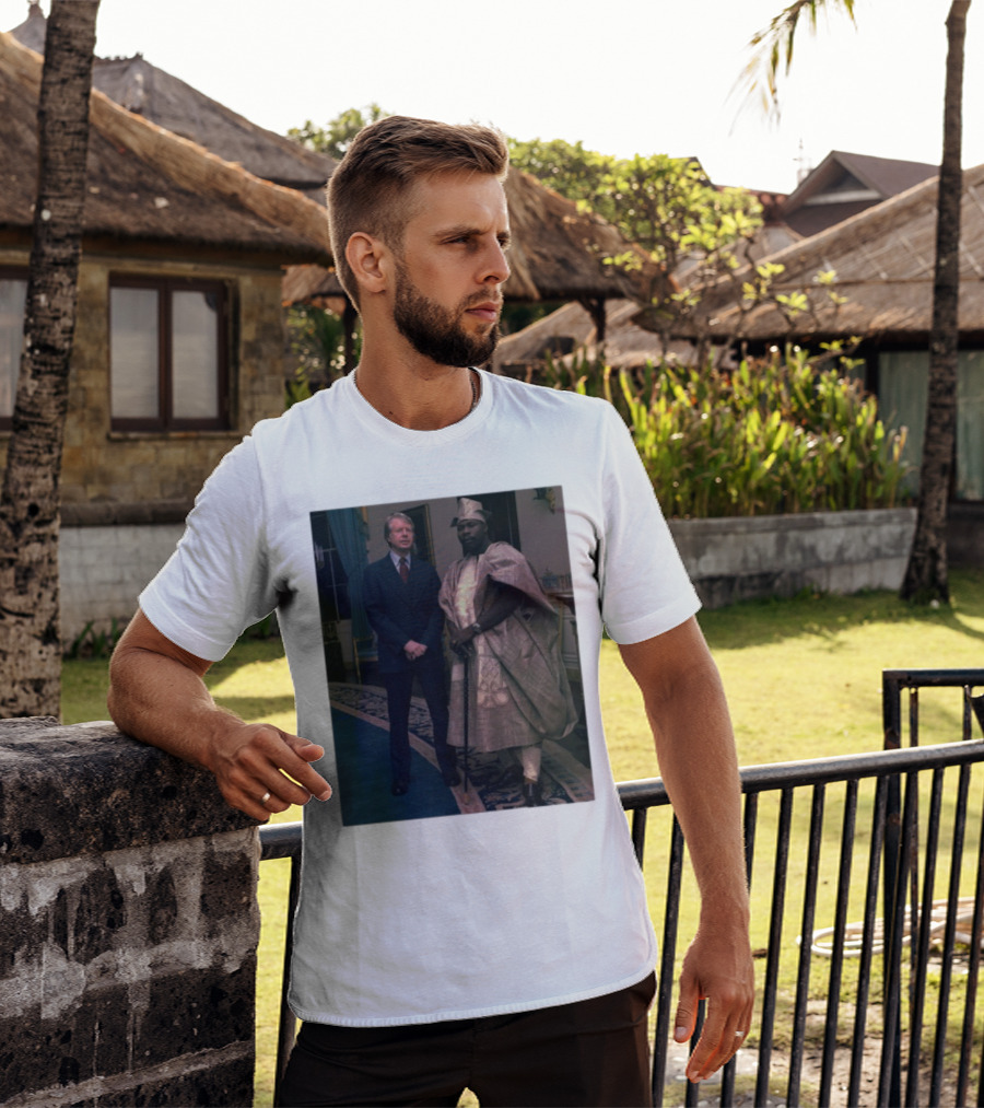 Jimmy Carter Meeting Nigerian President Traditional Attire T-Shirt