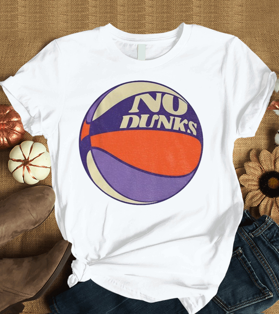 No Dunks Retro Style Basketball NBA Vintage Sports Aesthetic T-Shirt