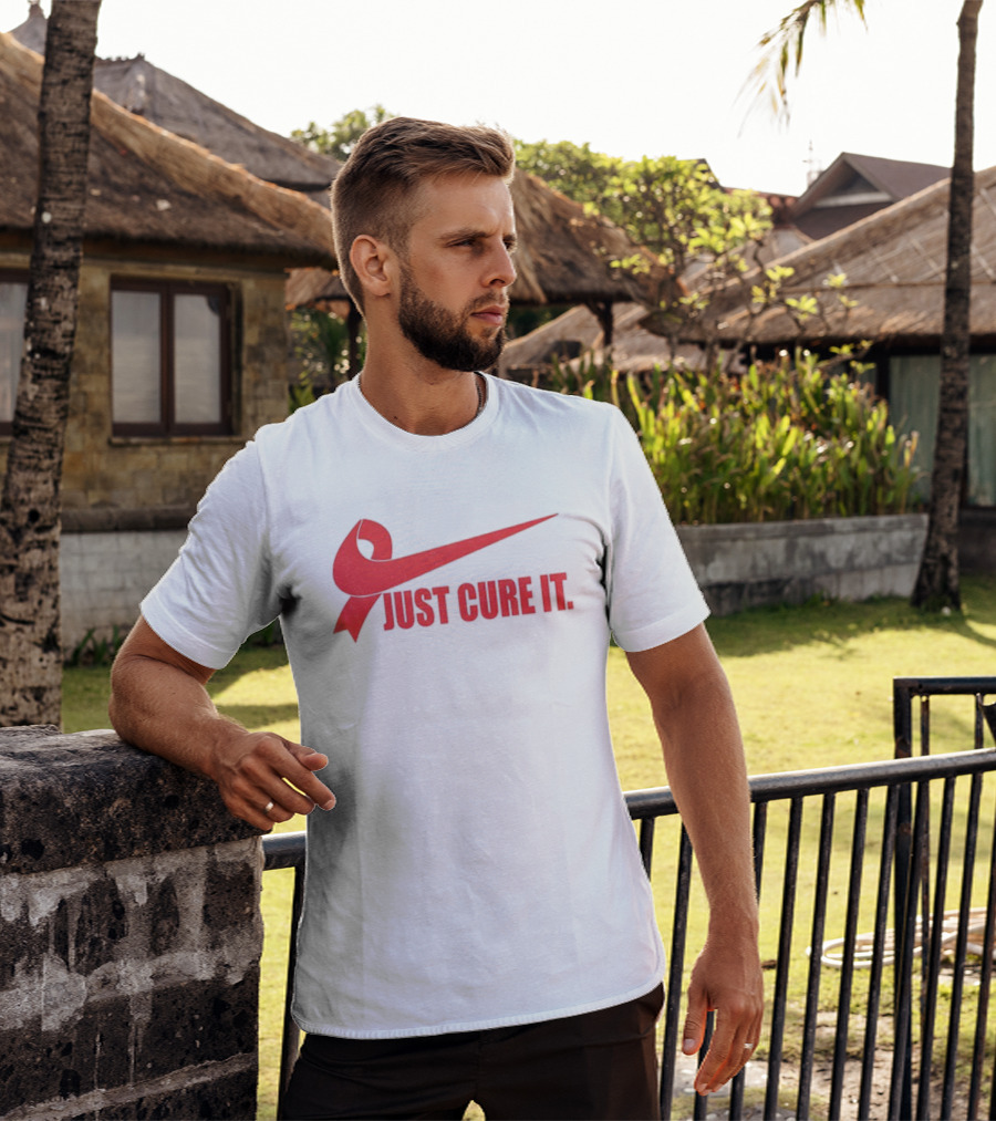 Just Cure It Breast Cancer Awareness Ribbon T-Shirt