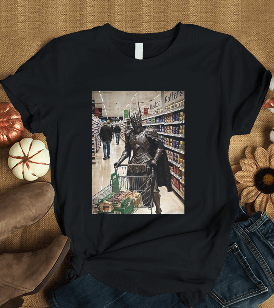 Sauron Shopping Adventure In Grocery Aisle T-Shirt