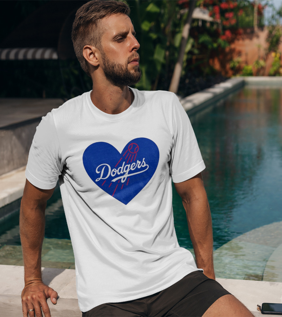 Los Angeles Dodgers Heart MLB Baseball World Series 2025 T-Shirt