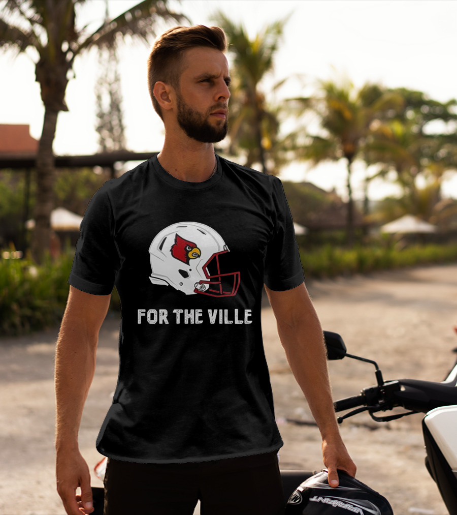 FOR THE VILLE Louisville Cardinals Mascot Helmet T-Shirt