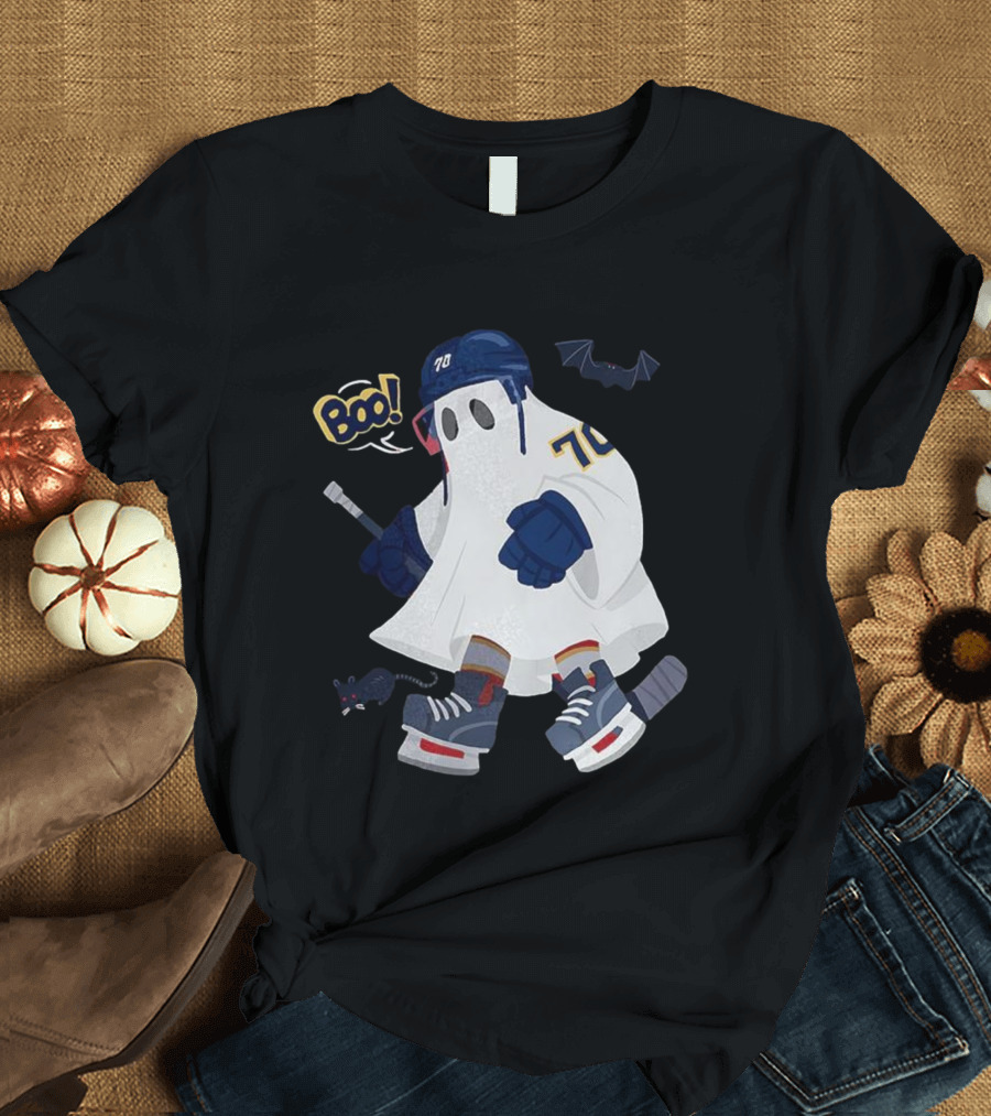 Florida Panthers NHL Halloween Boo Hockey Ghost 70 T-Shirt