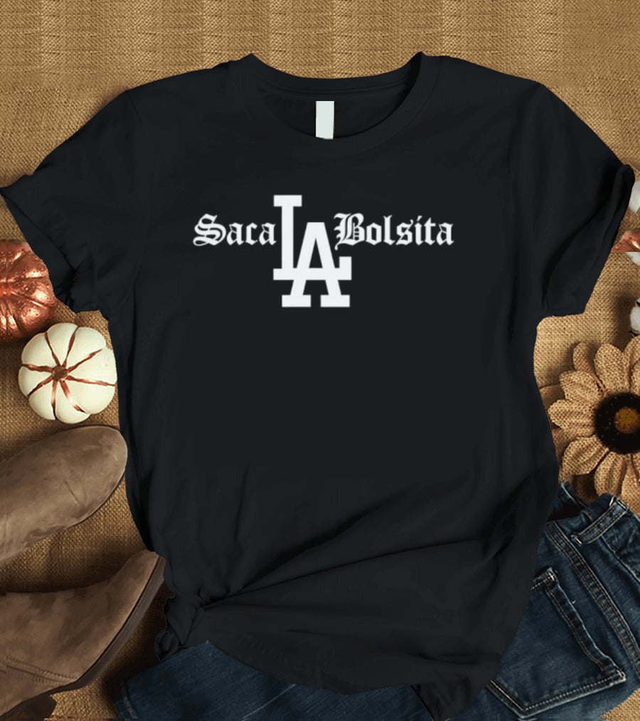 Los Angeles Dodgers Saca Bolsita LA Logo T-Shirt