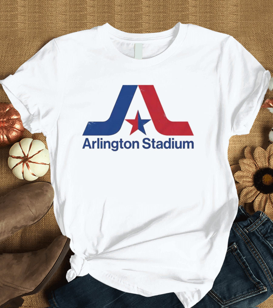 Texas Rangers Arlington Stadium Vintage Star Emblem T-Shirt