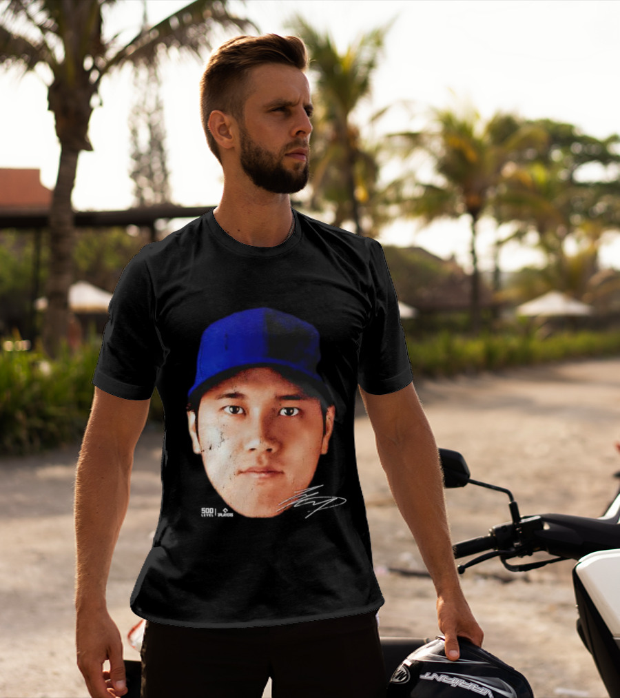 Shohei Ohtani Los Angeles Vintage Head Signature T-Shirt