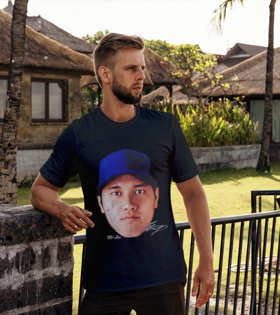 Shohei Ohtani Los Angeles Vintage Head Signature T-Shirt