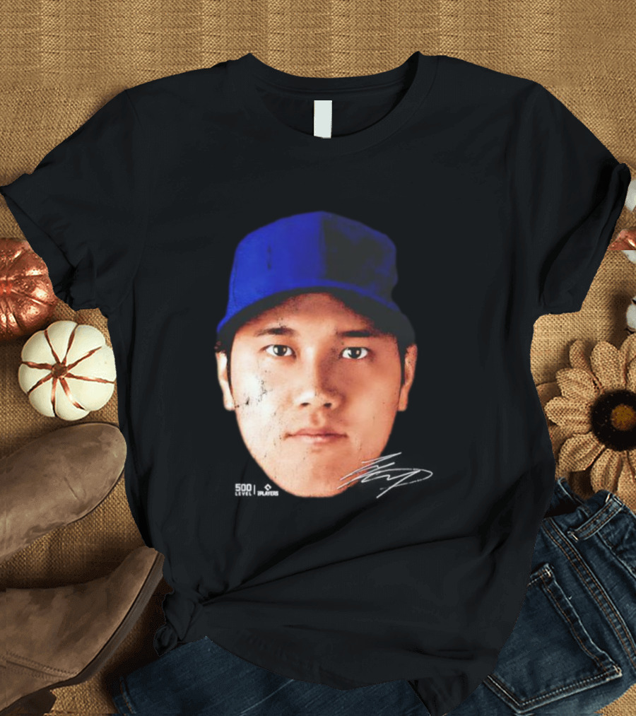 Shohei Ohtani Los Angeles Vintage Head Signature T-Shirt
