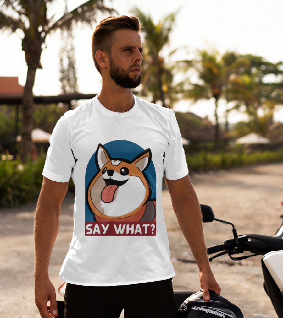 Bobbeigh HypePup Say What Cute Corgi Face With Tongue Out T-Shirt