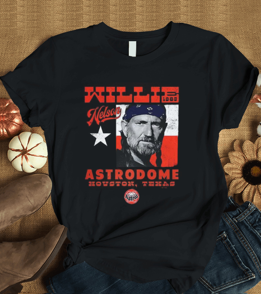 Willie Nelson Astrodome Houston Astros Texas Legend T-Shirt