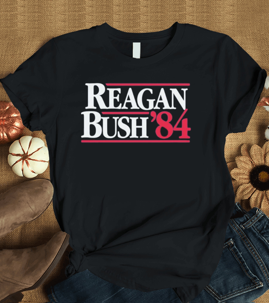 Reagan Bush 1984 Campaign Election Historical Political Memorabilia T-Shirt