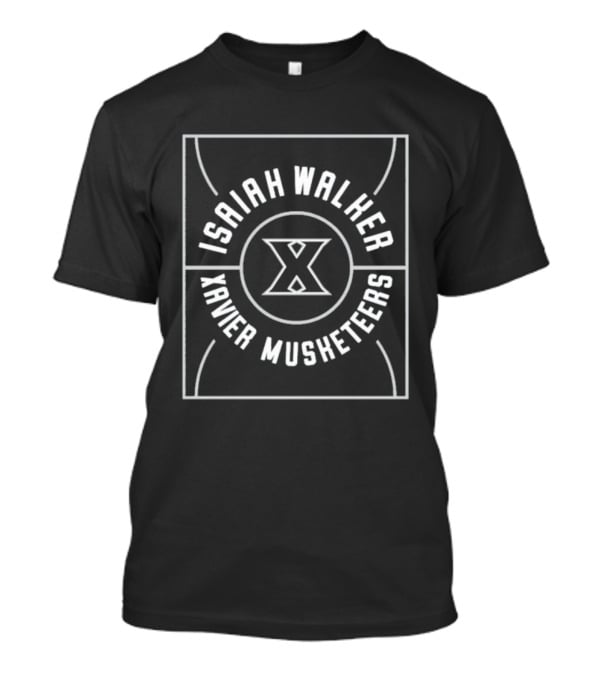 Isaiah Walker Xavier Musketeers Basketball Court X Logo T-Shirt