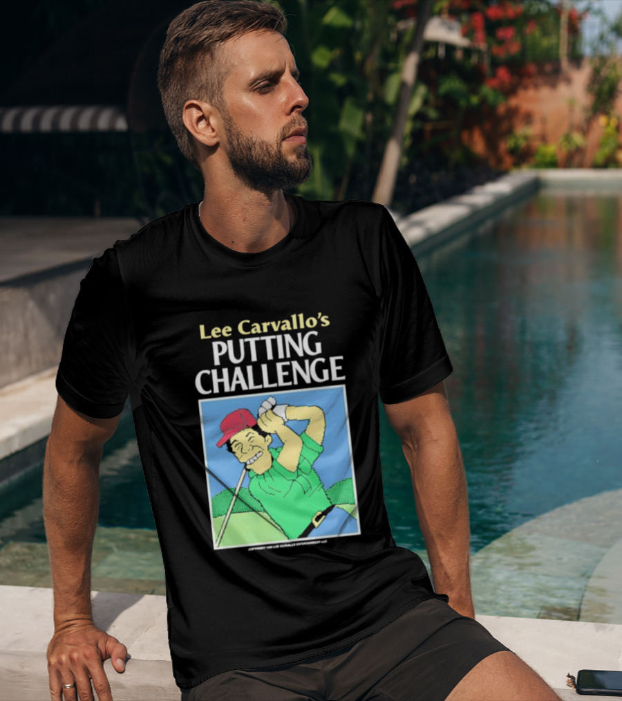 Lee Carvallo's Putting Challenge Retro Golfing Game Nostalgia T-Shirt