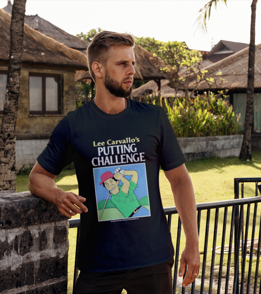Lee Carvallo's Putting Challenge Retro Golfing Game Nostalgia T-Shirt