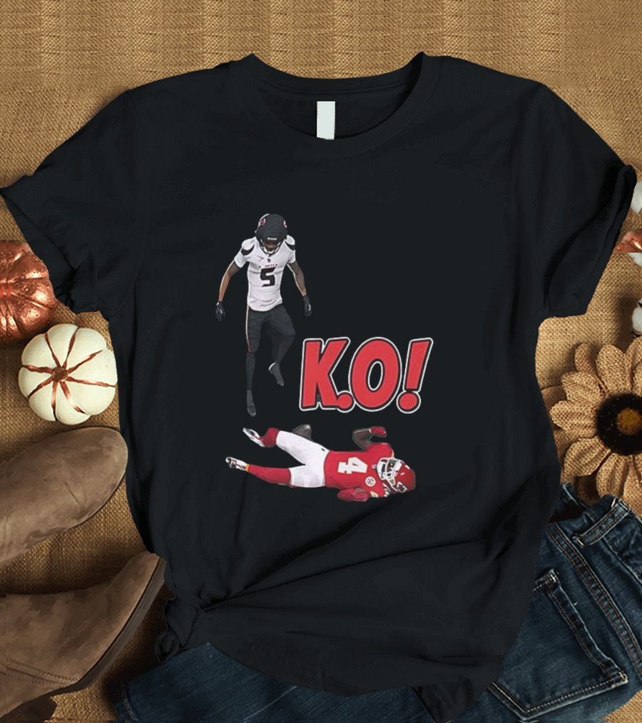 Jalen Pitre KO Monster Hit On Rashee Rice Houston Texans T-Shirt