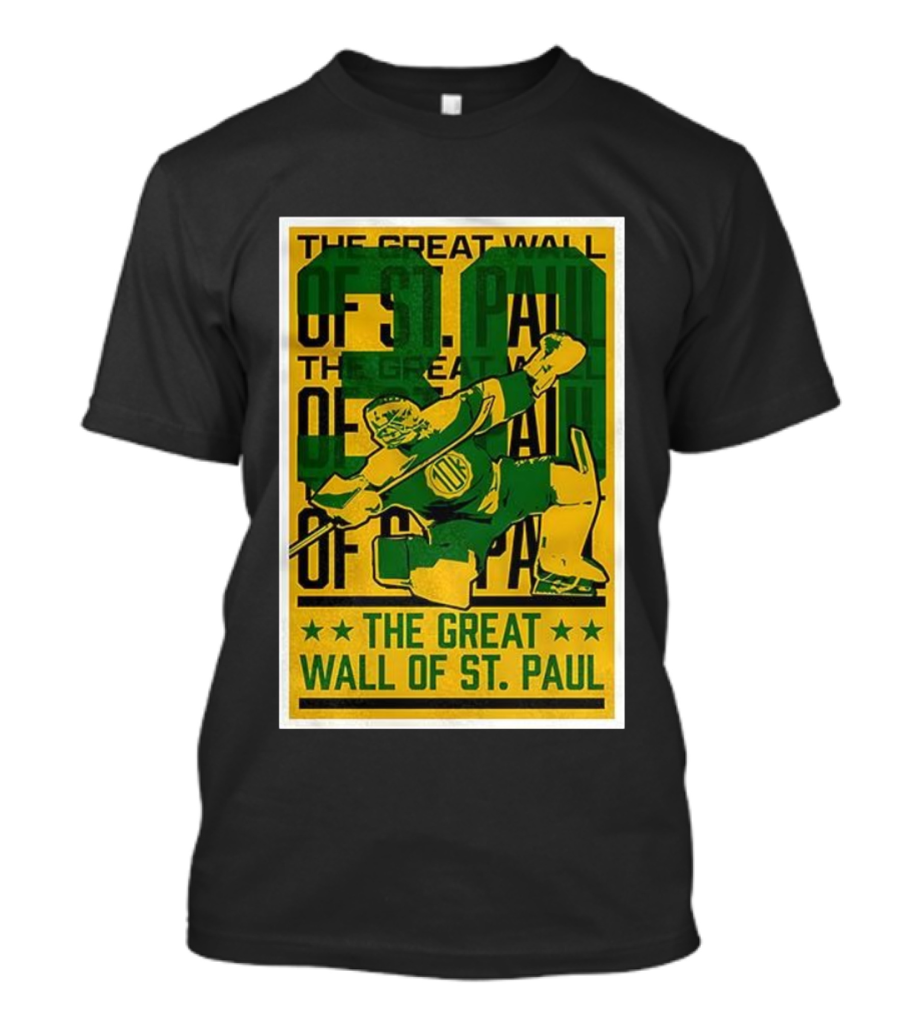 The Great Wall Of St. Paul Minnesota Wild Jesper Wallstedt Pose T-Shirt