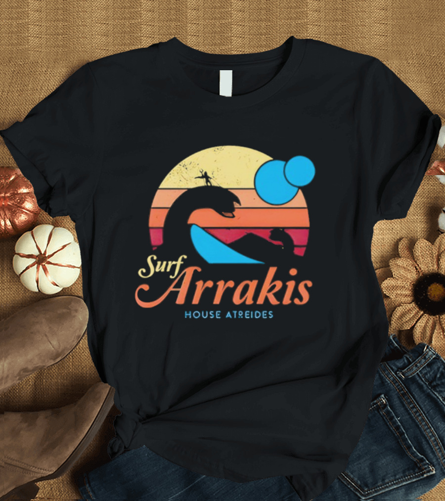 Surf Arrakis House Atreides Sunset Dune Adventure T-Shirt
