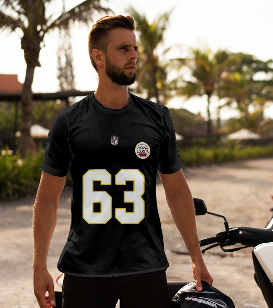 Kansas City Chiefs Bill Maas 63 NFL Team Number Signature T-Shirt