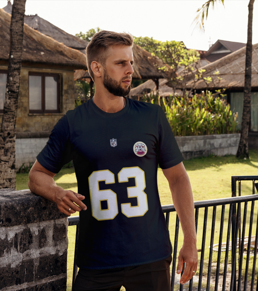 Kansas City Chiefs Bill Maas 63 NFL Team Number Signature T-Shirt