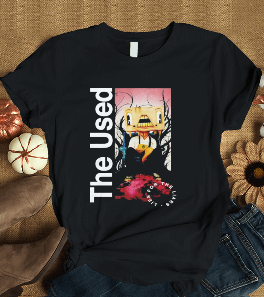 The Used Lies For The Liars Album Art Character Box Head With Blood Splatter T-Shirt