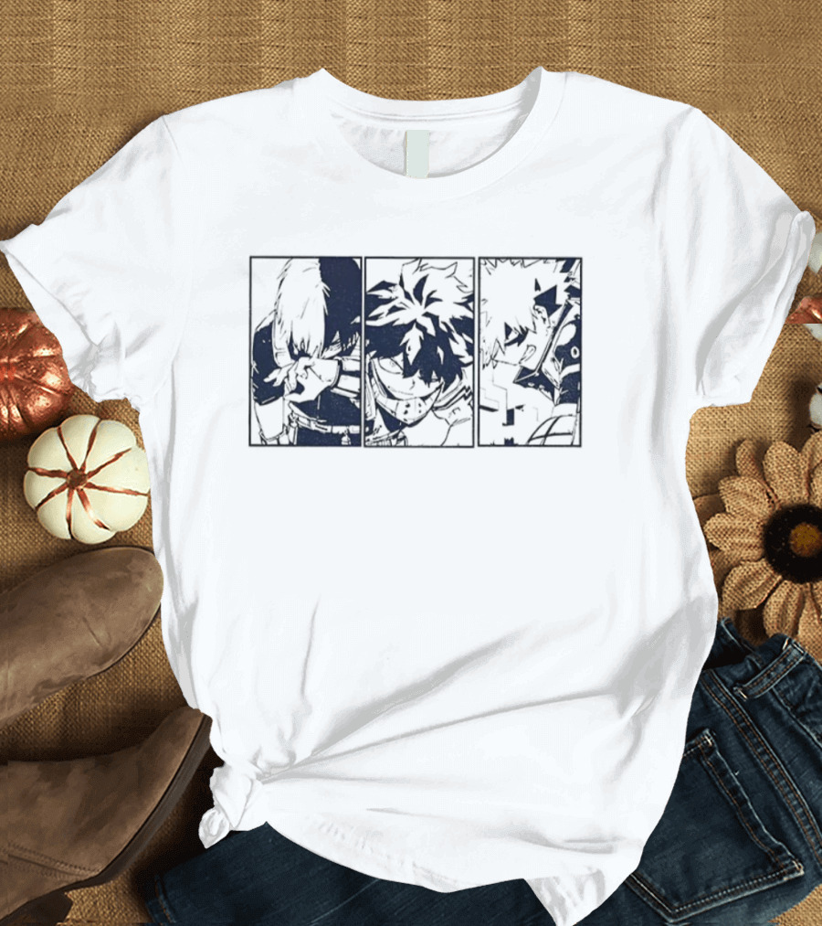 My Hero Academia Deku Bakugo Todoroki Anime Trio Dynamic S T-Shirt