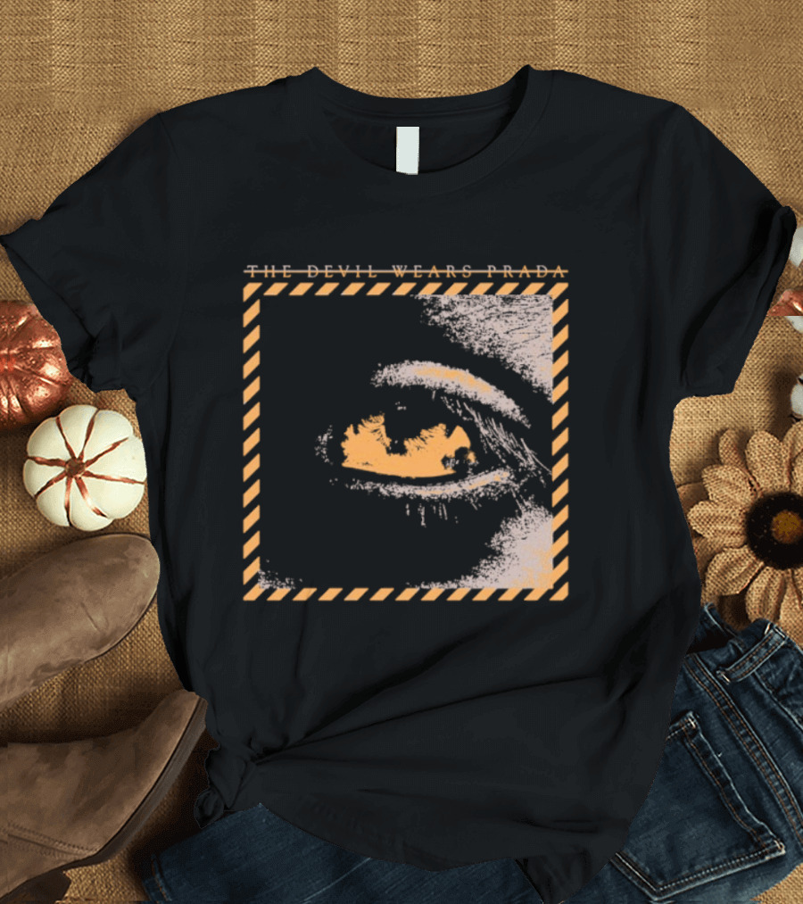 The Devil Wears Prada Outbreak Eye Caution Stripes T-Shirt