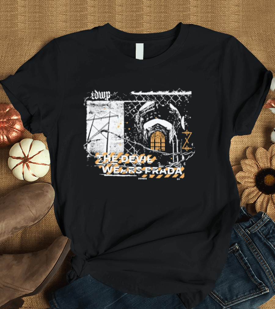 The Devil Wears Prada Zombie ZII X141 Orange White Fence Arch T-Shirt