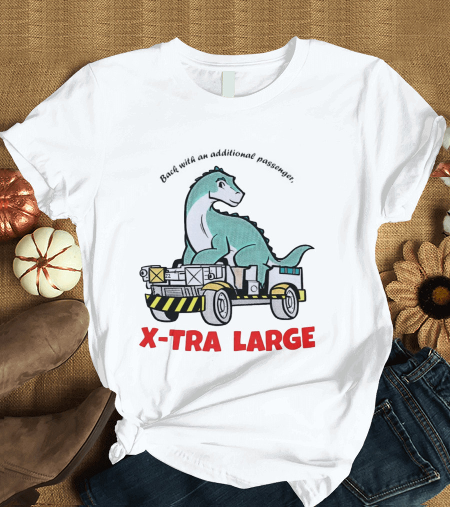 X Tra Large Dinosaur Back With An Additional Passenger T-Shirt