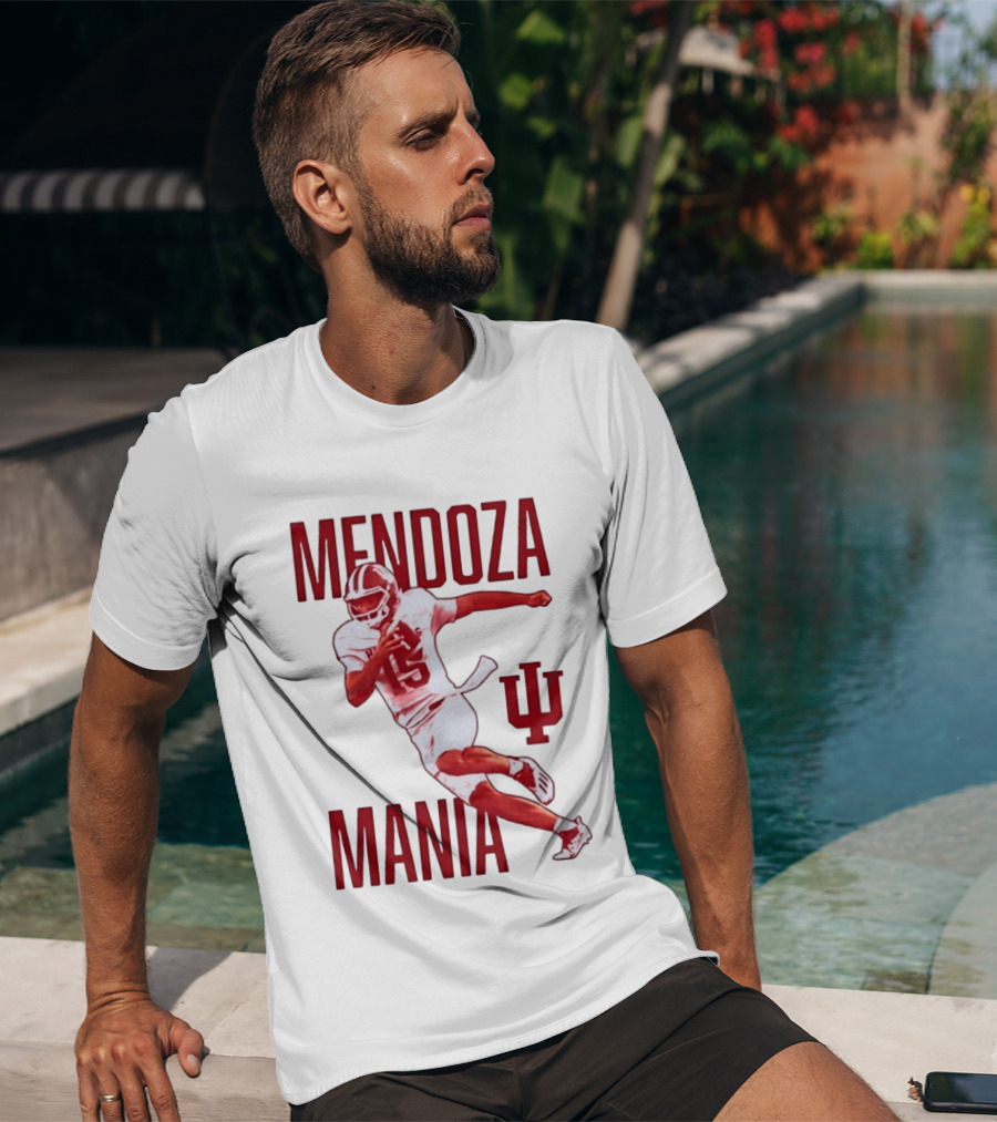 Mendoza Mania Indiana Hoosiers Football Player Action Icon IU T-Shirt