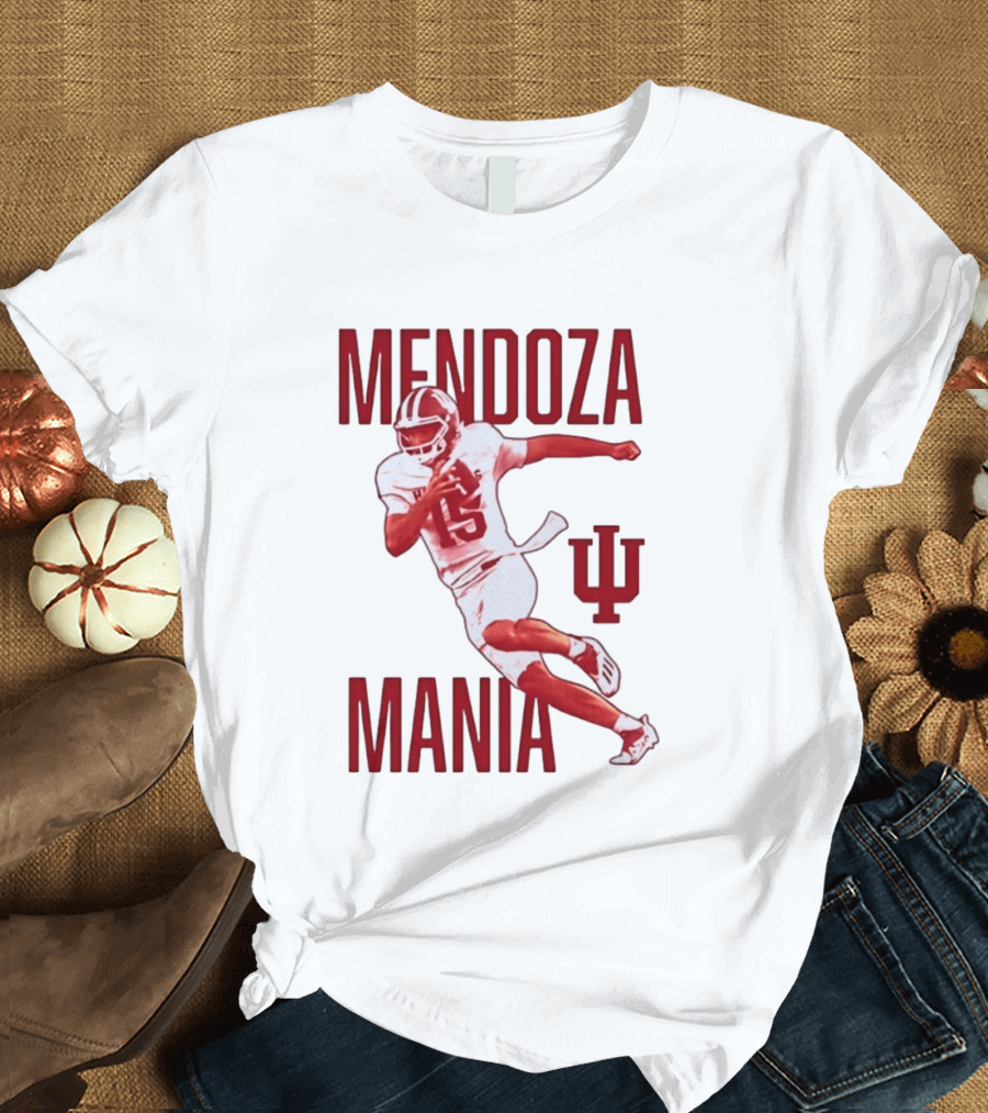 Mendoza Mania Indiana Hoosiers Football Player Action Icon IU T-Shirt